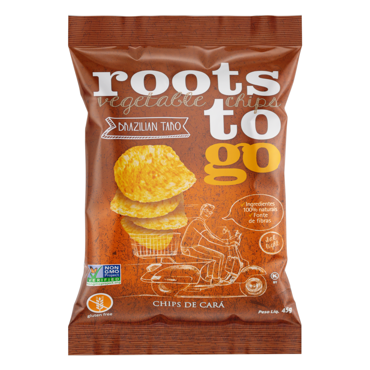 7898557010091 - CHIPS DE CARÁ ROOTS TO GO PACOTE 45G