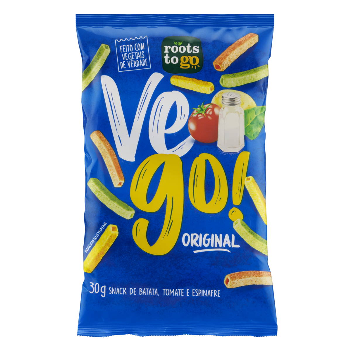 7898557010558 - SNACK ORIGINAL ROOTS TO GO VEGO PACOTE 30G