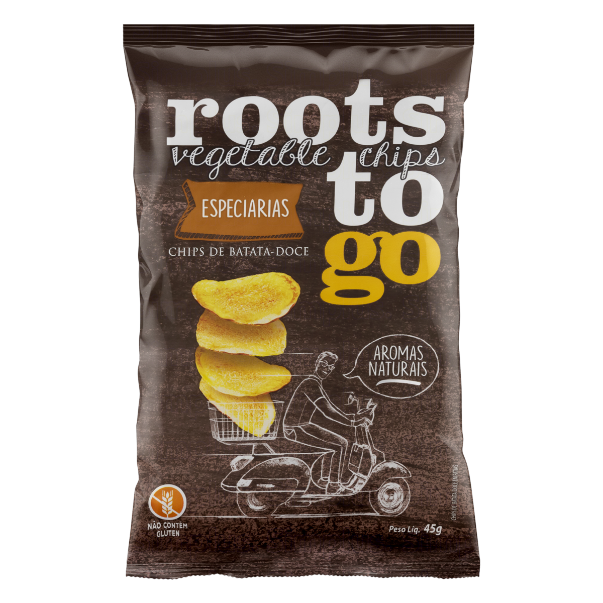 7898557010633 - CHIPS DE BATATA-DOCE ESPECIARIAS ROOTS TO GO PACOTE 45G