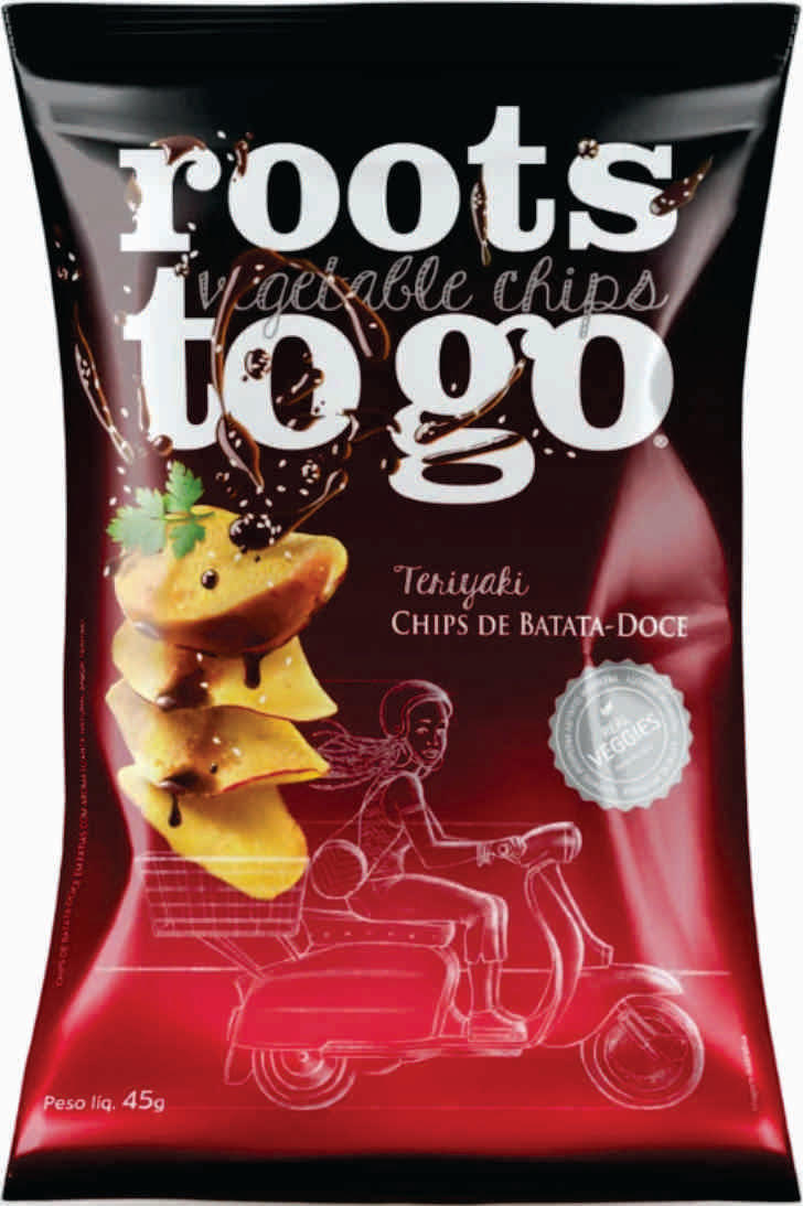7898557010657 - CHIPS DE BATATA-DOCE TERIYAKI ROOTS TO GO PACOTE 45G