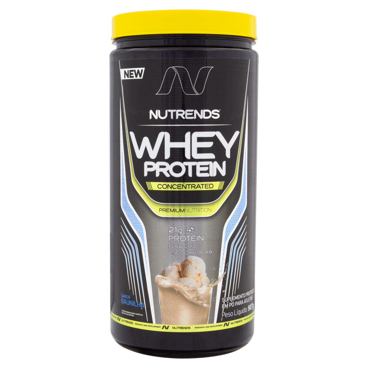 7898559901250 - WHEY PÓ BAUNILHA NUTRENDS PROTEIN POTE 907G