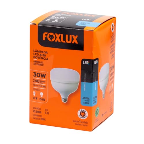 7898586132115 - LAMPADA FOXLUX LED ALTA POTÊNCIA 30W BIVOLT LED90.26