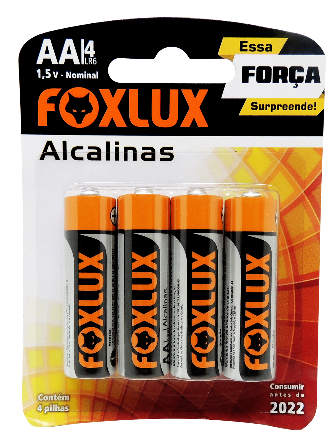 7898586133709 - PILHA ALCALINA FOXLUX 4