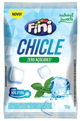 7898591452383 - CHICLE FINI NATURAL SWEETS MENTA S/ACUCAR 18G