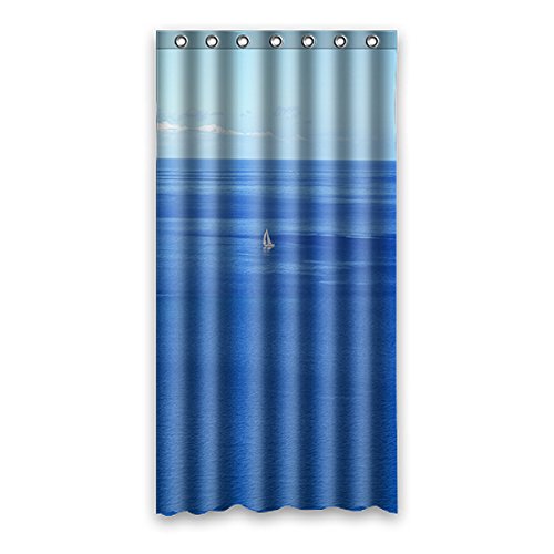 7898602421995 - CAI YUN SHOP 36 X72 BOAT ON A CALM SEA SHOWER CURTAIN BLUE SEA WATERPROOF BATHROOM ACCESSORIES (90CM X 183CM) BEACH THEME DESIGNS BATH CURTIAN DECOR