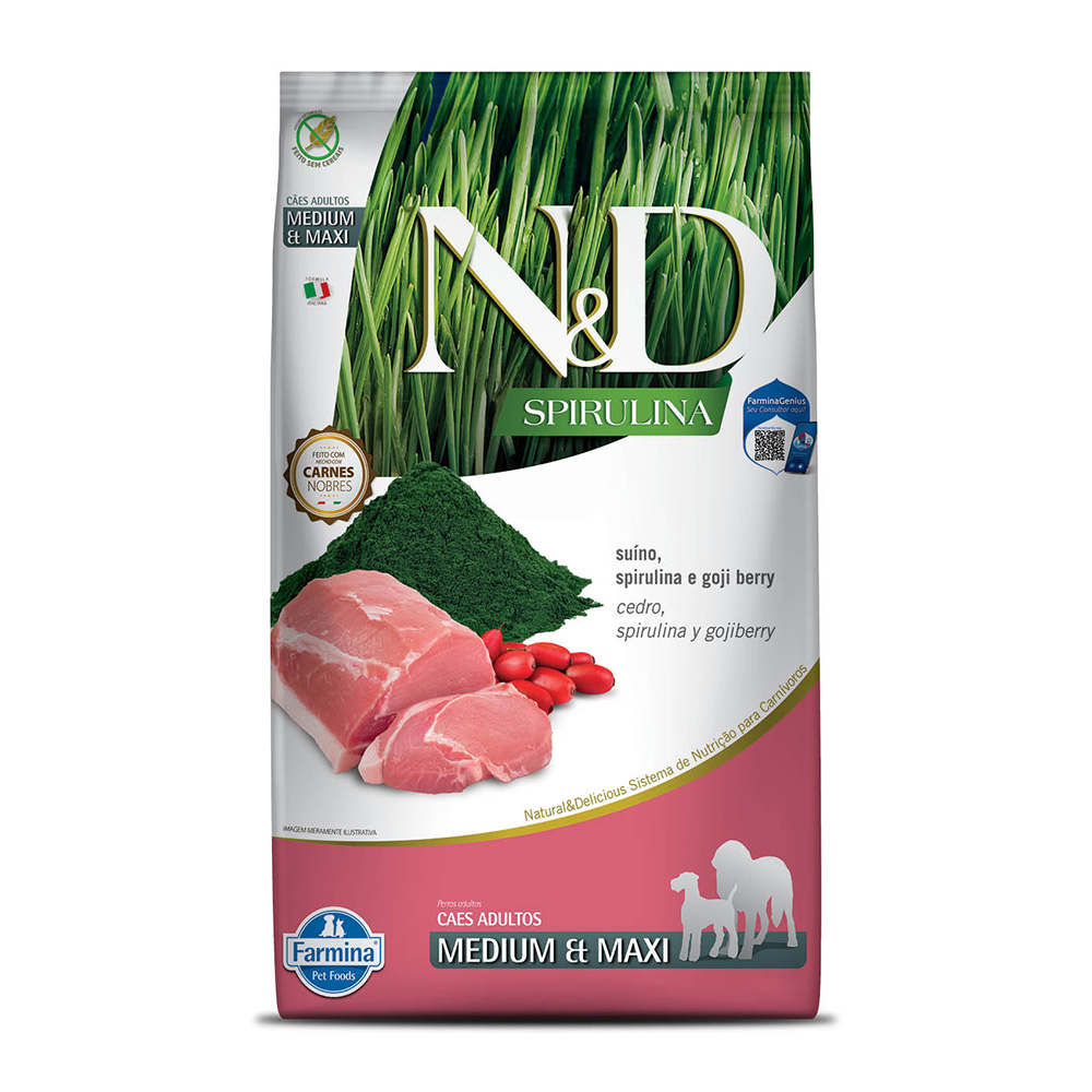 7898604437024 - FAR ND SPIRULINA CAN ADULT MD/MX SUINO 10,1KG