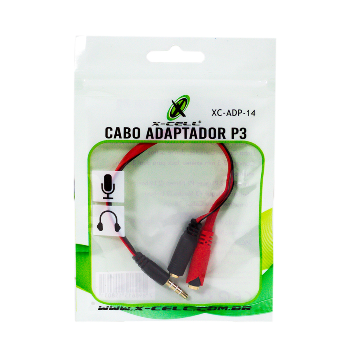 7898615158031 - CABO ADAPT.P2XP3 18CM XCELL