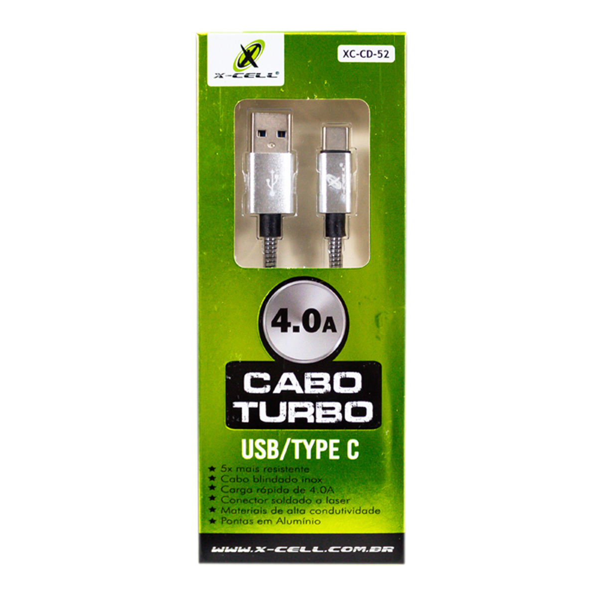 7898615158284 - CABO DE DADOS USB TYPE C XCCD52