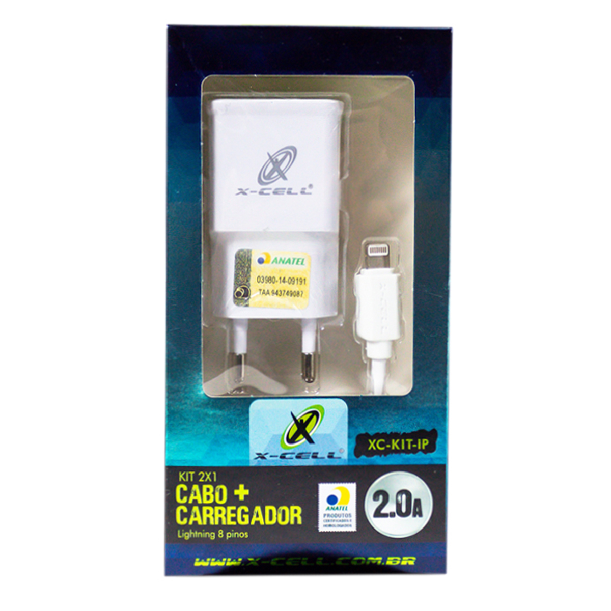 7898615159359 - CARREGADOR C/ CABO USB (XC-KIT-IP)