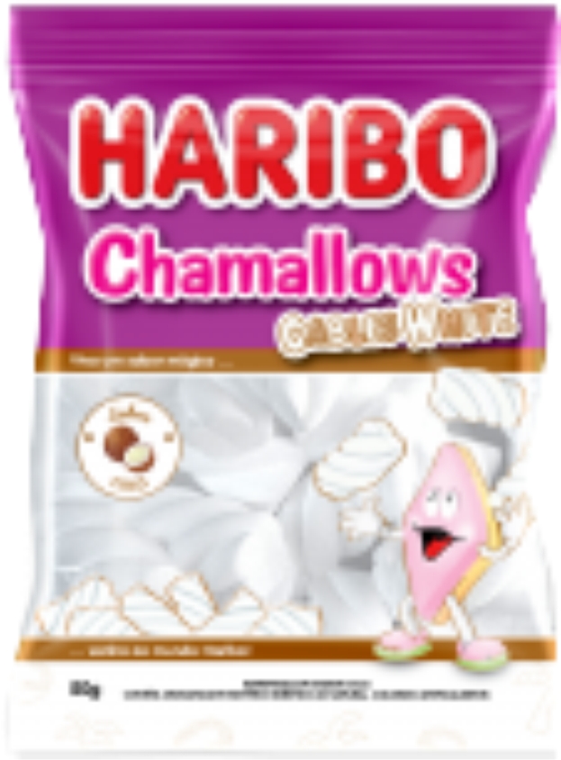 7898629570850 - MARSHMALLOW COCO CABLES WHITE HARIBO CHAMALLOWS PACOTE 80G