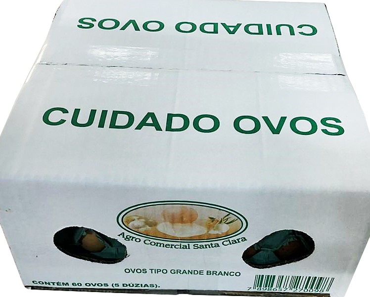 7898657270098 - OVOS BRANCOS SANTA CLARA GRANDE C/60