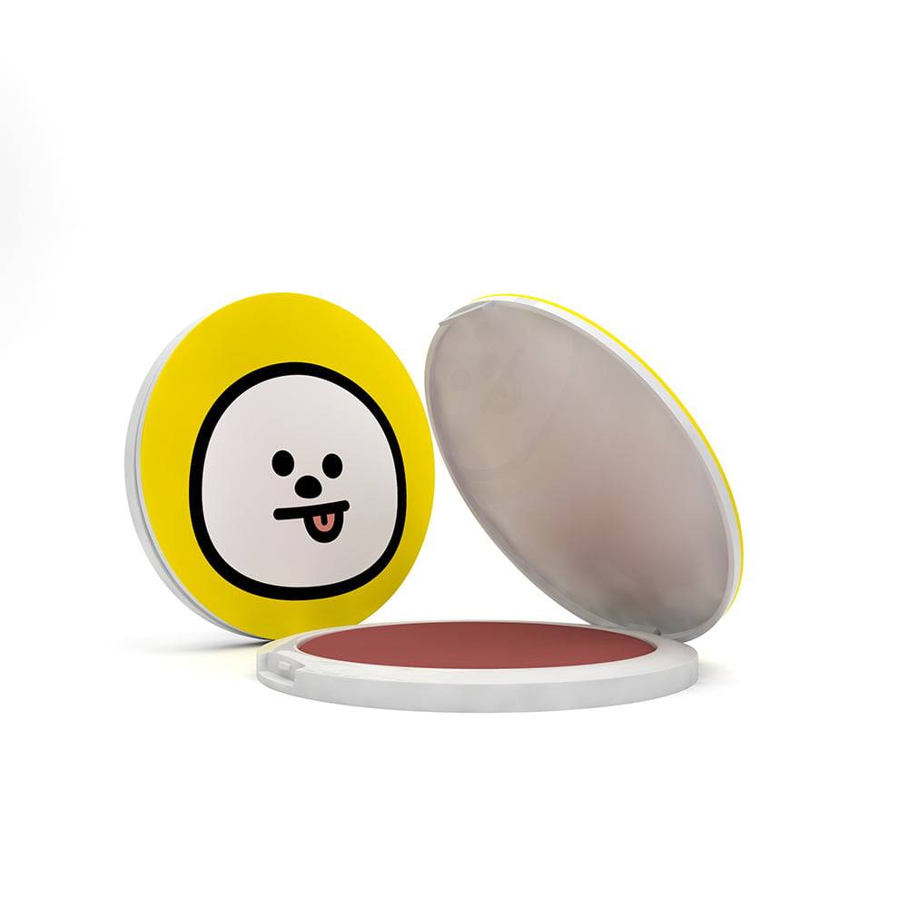 7898664862064 - BLUSH COMPACTO BT21 MARROM CHIMMY COR PURE AT HEART