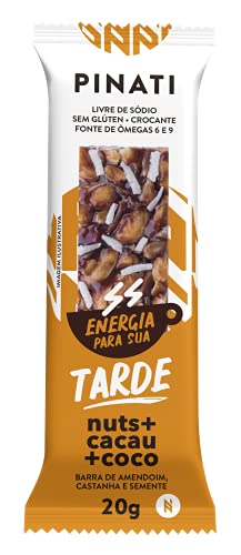 7898665680377 - BARRA DE NUTS CACAU E COCO ZERO SÓDIO SUPER SAÚDE PINATI TARDE PACOTE 20G