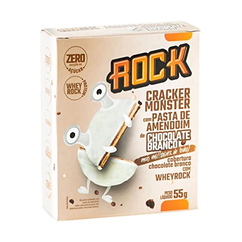 7898737630279 - CRACKER MONSTER CPASTA DE AMENDOIM CHOCOLATE BRANCO 55G ROCK