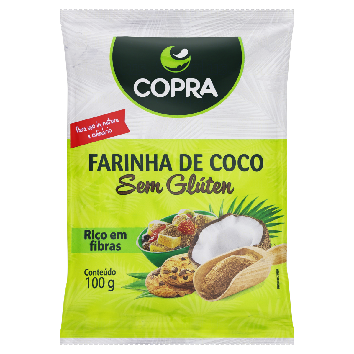 7898905356635 - FARINHA DE COCO COPRA PACOTE 100G