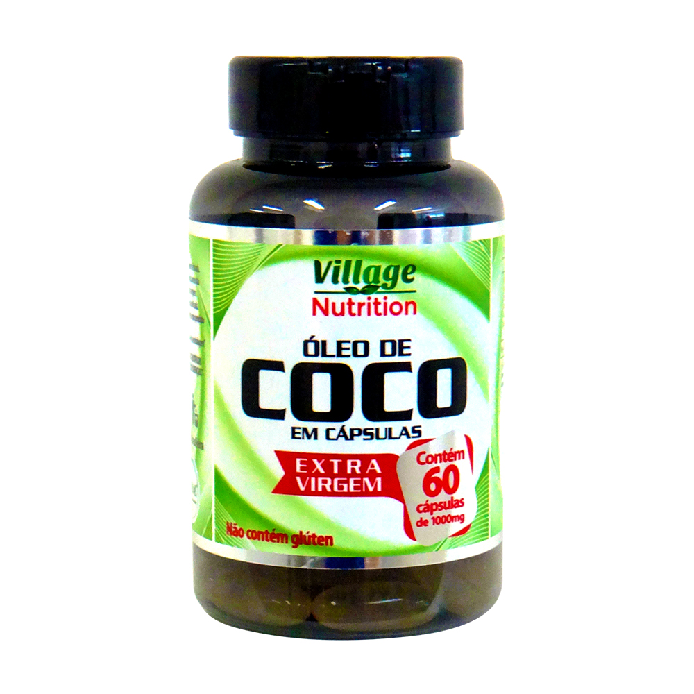 7898906169432 - ÓLEO DE COCO EXTRA VIRGEM 60 CÁPSULAS (VILLAGE NUTRITION)