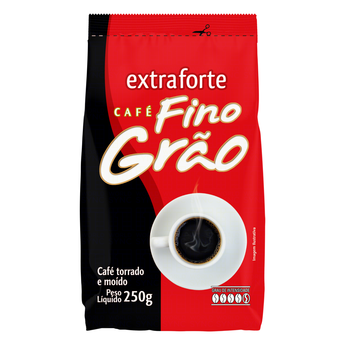 7898907037044 - CAFÉ TORRADO E MOÍDO EXTRAFORTE FINO GRÃO PACOTE 250G