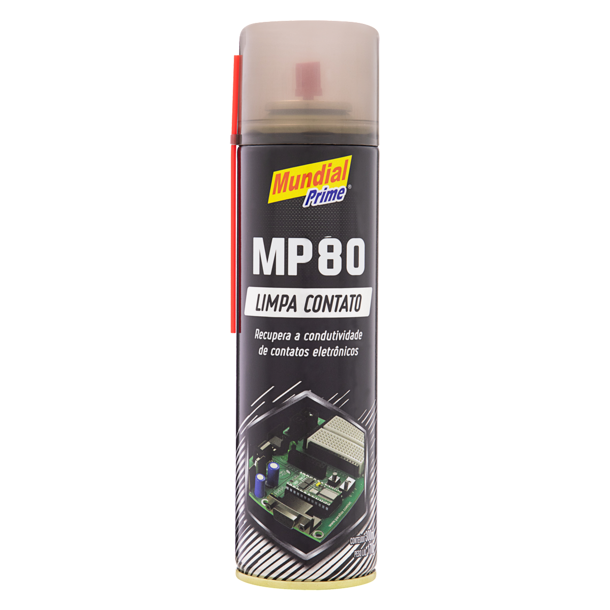 7898907527774 - LIMPA-CONTATO SPRAY MUNDIAL PRIME MP80 FRASCO 300ML