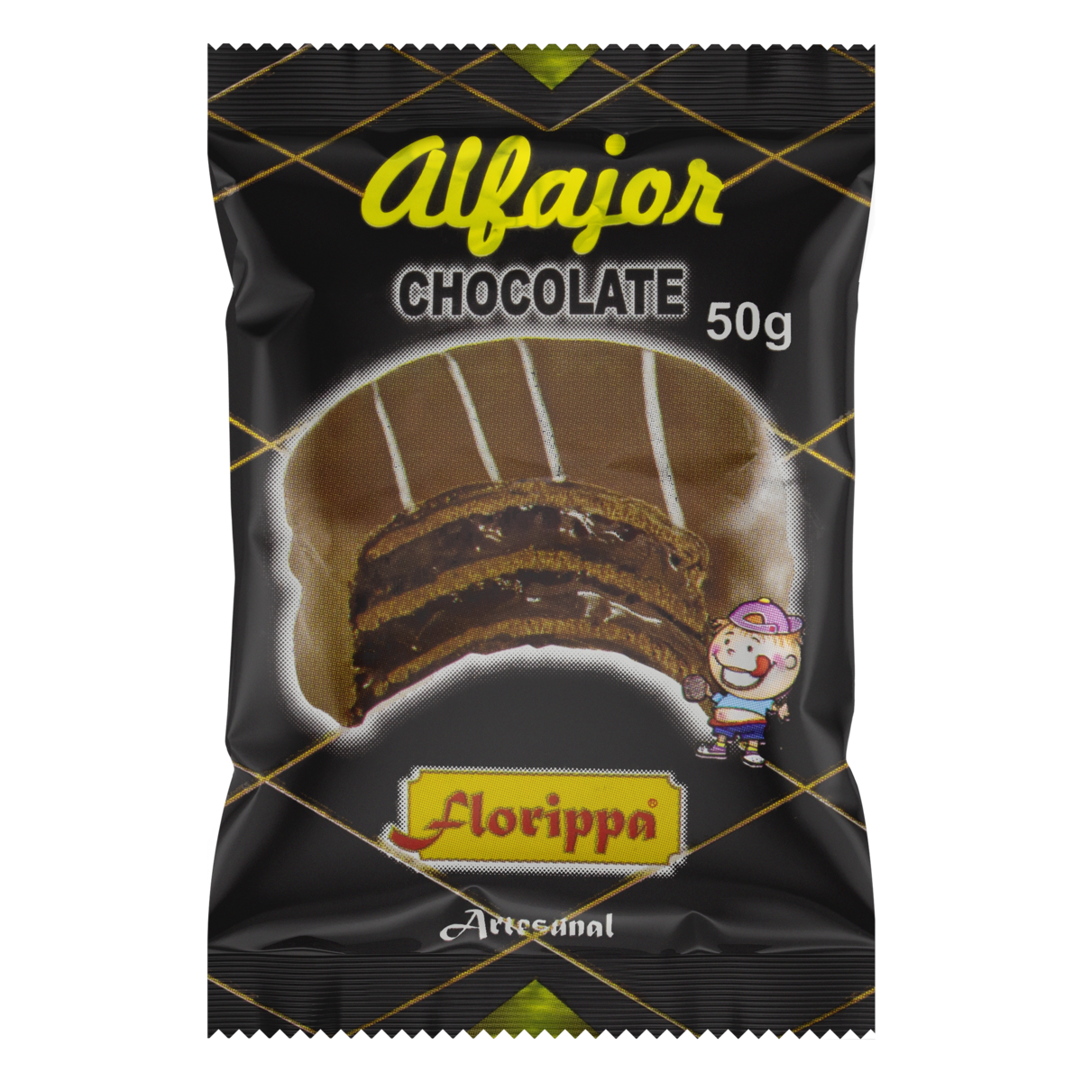 7898939951035 - ALFAJOR CHOCOLATE ARTESANAL FLORIPPA PACOTE 50G