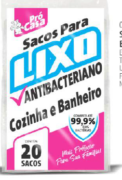 7898943017710 - SACO P/LIXO PRO CASA EXP.BANHEIRO /COZINHA C/20
