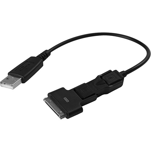 7898944656833 - CABO USB PARA MICRO USB + MINI USB + DOCK (APPLE) - 1M