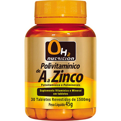 7898946081848 - POLIVITAMÍNICO DE A A ZINCO - 30 TABLETES REVESTIDOS - OH2 NUTRITION