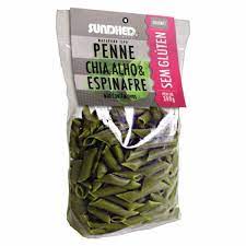 7898953512380 - MACARRAO PENNE CHIA, ALHO, ESPINAFRE 300G SUNDHED