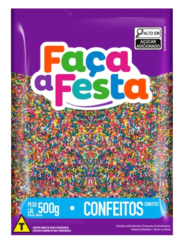 7898957930494 - CHOC GRANULADO FACA A FESTA 500GR COLORIDO