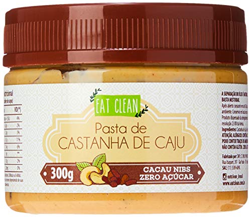 7898958059781 - PASTA DE CASTANHA-DE-CAJU CACAU NIBS ZERO LACTOSE EAT CLEAN POTE 300G