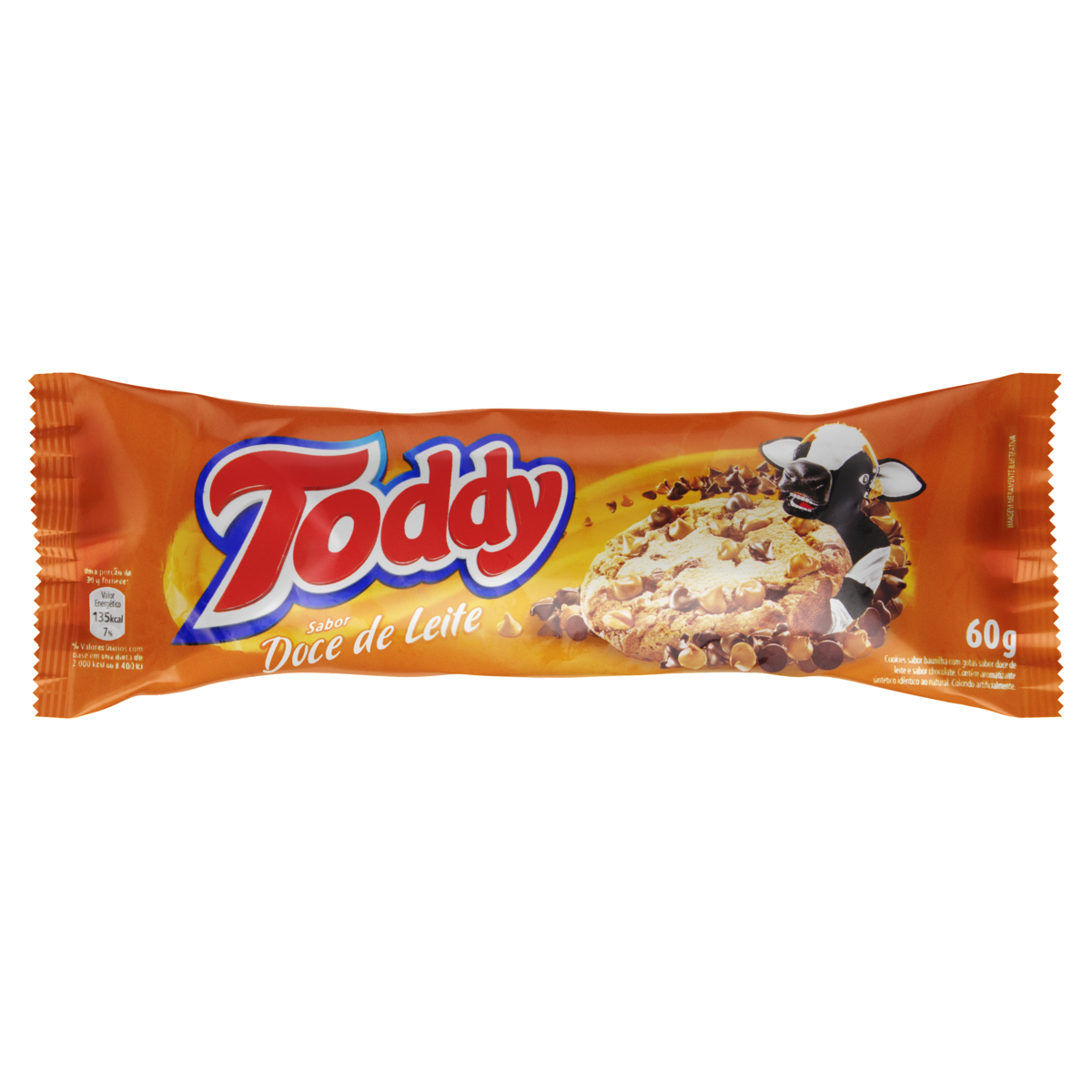 7898962676196 - BISCOITO COOKIE DOCE DE LEITE TODDY PACOTE 60G