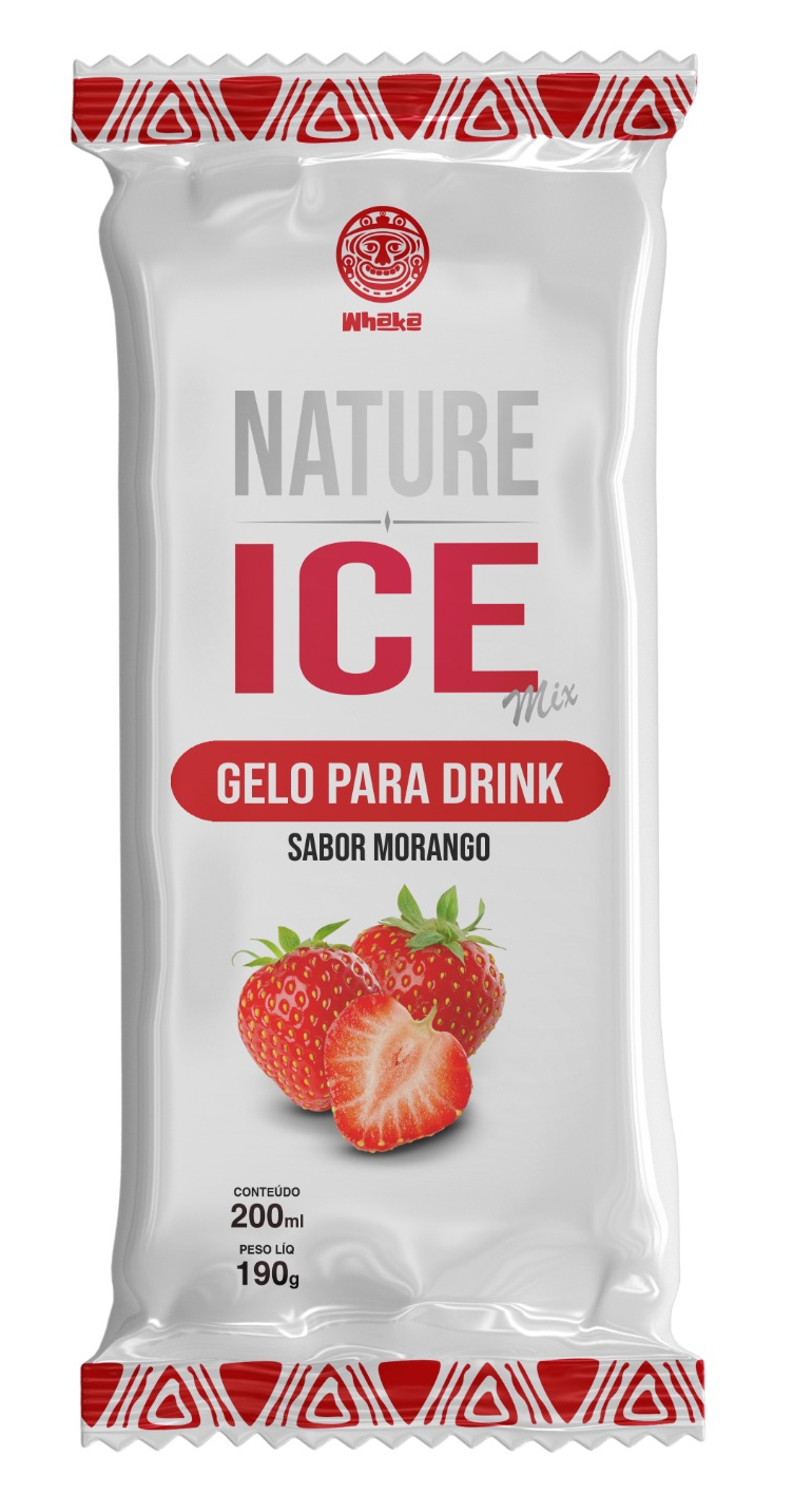 7898964049332 - GELO PARA DRINK NATURE ICE MORANGO 190G