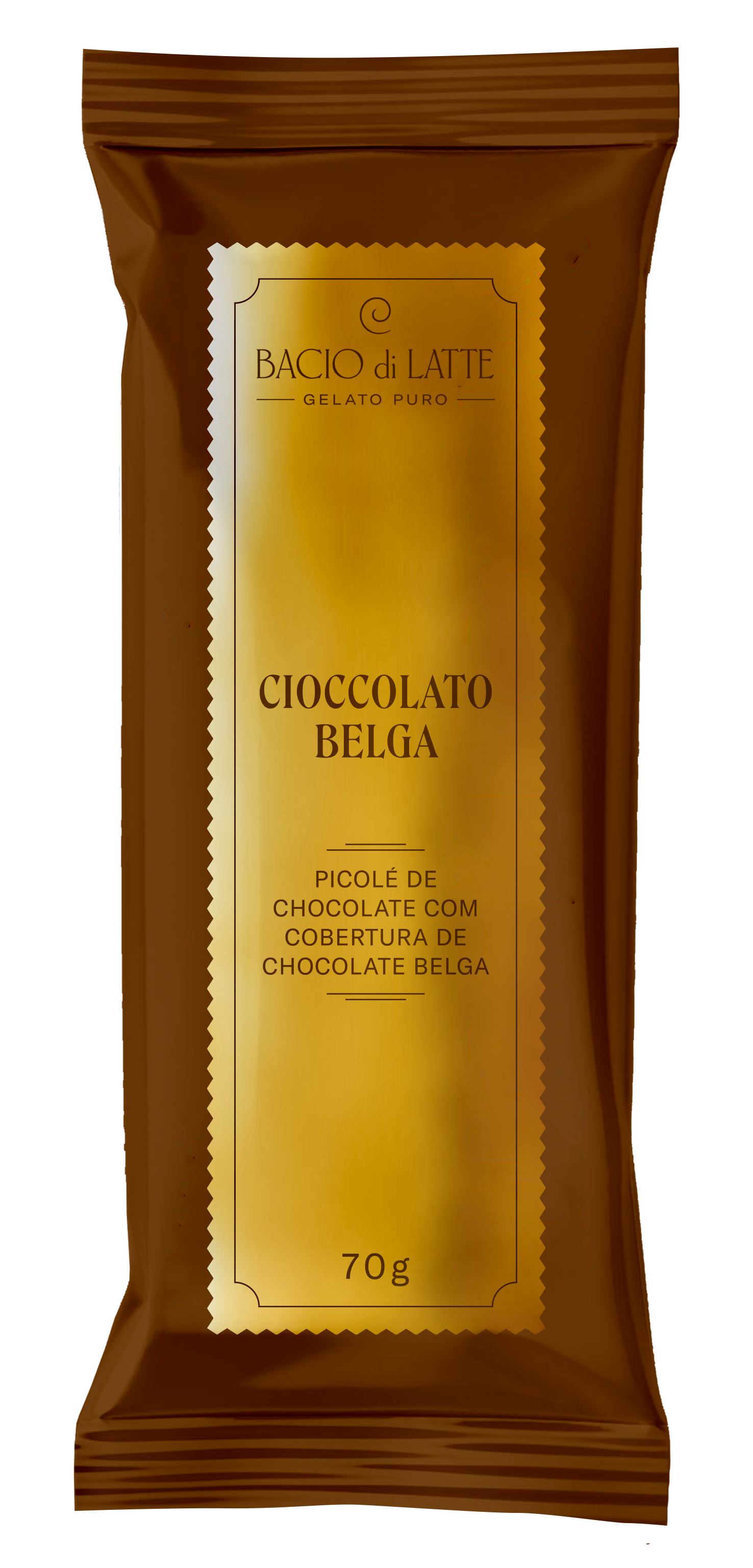 7898967660305 - PICOLÉ CHOCOLATE COBERTURA CHOCOLATE BELGA BACIO DI LATTE PACOTE 70G