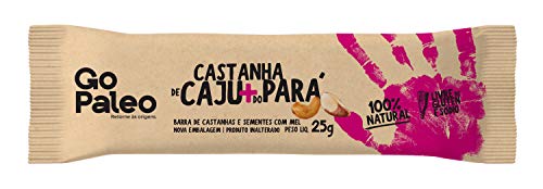 7898994460855 - BARRA DE NUTS CASTANHA-DE-CAJU E DO PARÁ ZERO SÓDIO GO PALEO PACOTE 25G