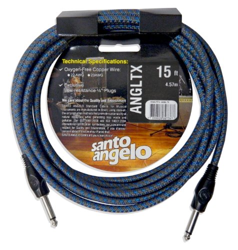 7899028807387 - SANTO ANGELO ANGL TX STRAIGHT TO STRAIGHT 1/4-INCH PLUG INSTRUMENT CABLE - 15 FEET