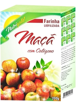 7899089409155 - FARINHA DE MAÇÃ LIOFILIZADA COM COLÁGENO NUTRIGOLD - 200G