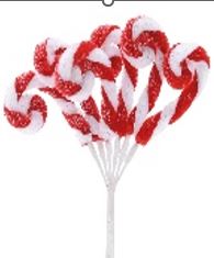 7899400503999 - GALHO CURTO CANDY CANE VRM/BCO 14X14CM CROMUS