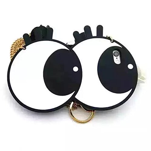 7899486341928 - IPHONE 6PLUS CASE, THREE CRAY SOFT SILICONE CUTE CARTOON CAT BIG EYES PURIFIED WATER LOVE POPSICLE PENCIL PHONE CASE COVER FOR IPHONE 6PLUS(BIG EYES)+ EXCLUSIVE METAL CHAIN