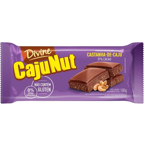 7899516207996 - CHOCOLATE DIVINE CAJUNUT 37% CACAU 100G