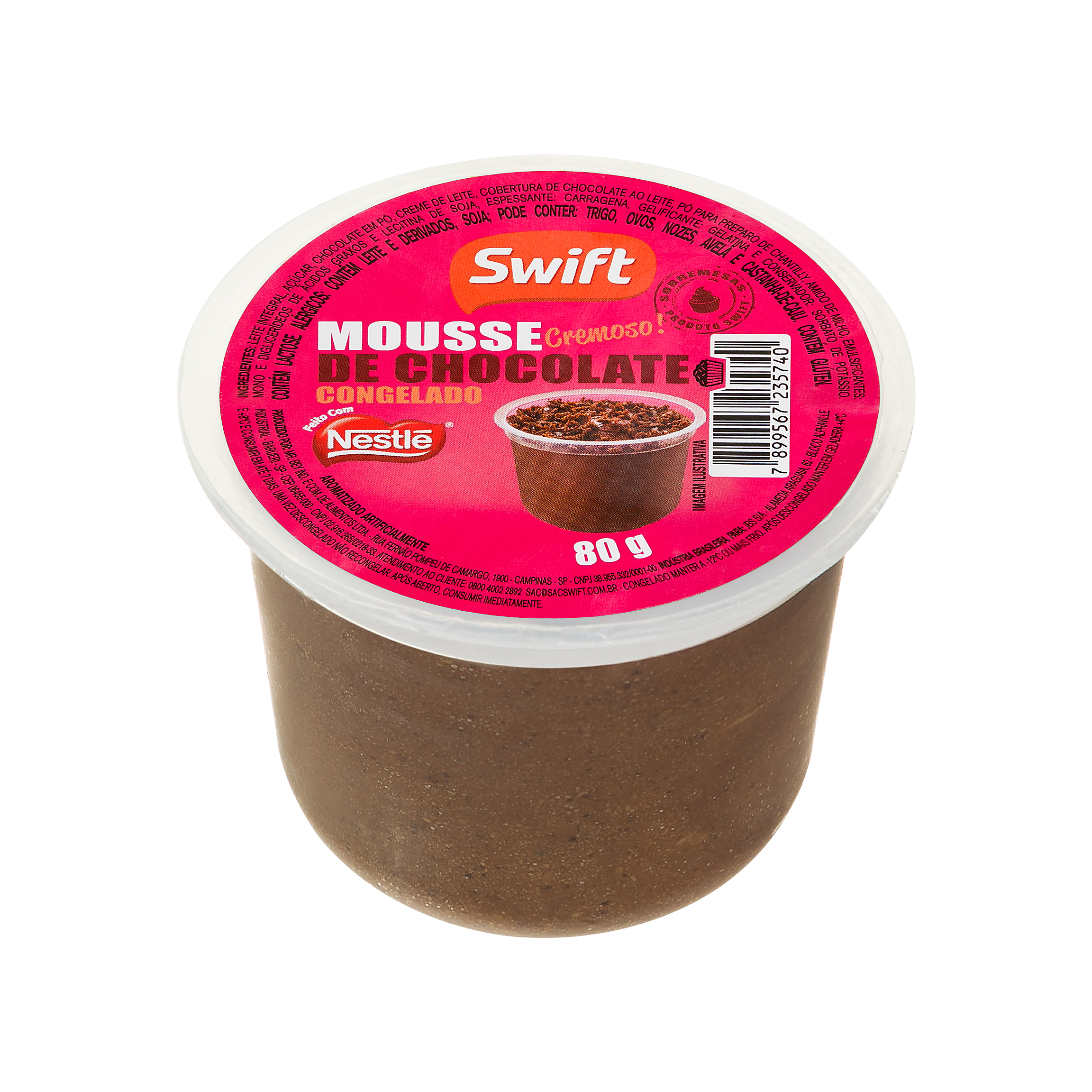 7899567235740 - MOUSSE SWIFT CHOCOLATE AO LEITE 80G
