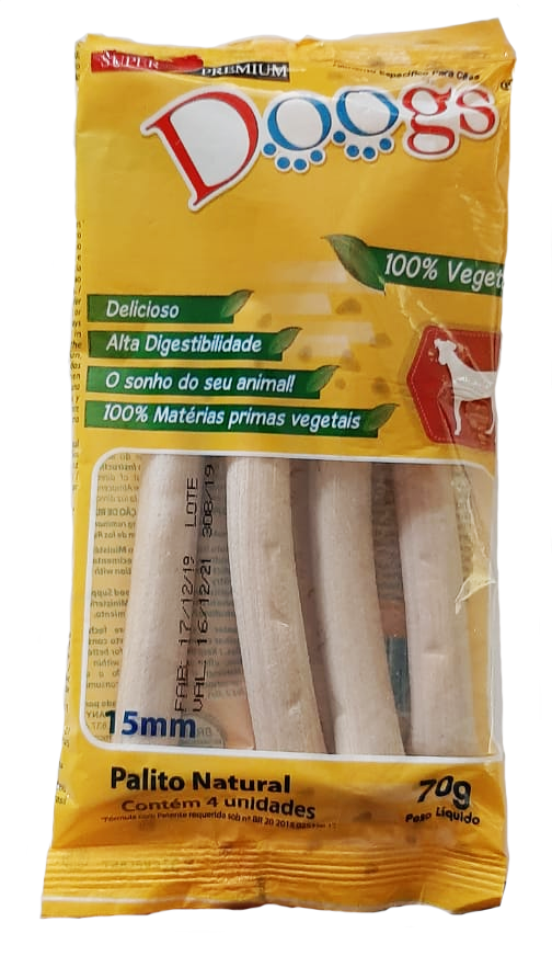 7899599605023 - OSSO PALITO NATURAL DOOGS 15MM 70GR