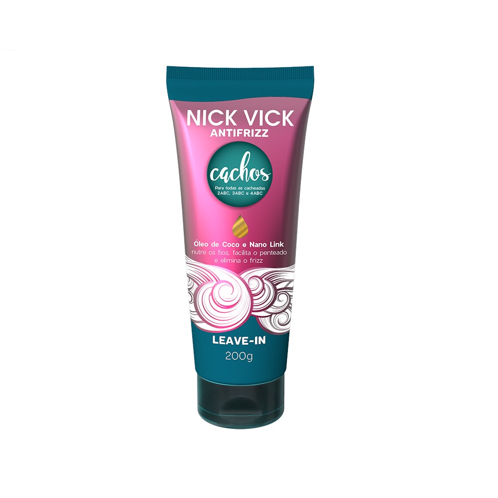 7899662601822 - NICK VICK ANTIFRIZZ LEAVE IN 200G CACHOS