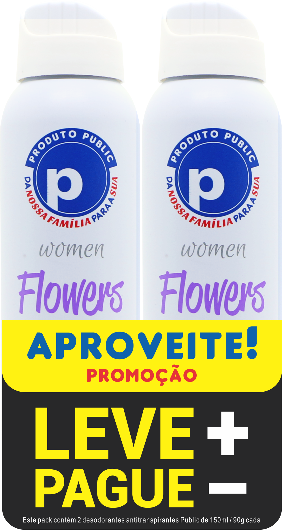 7899674012661 - DES AERO PUBLIC 150ML WOMEN FLOWERS C/2 LV+PG-