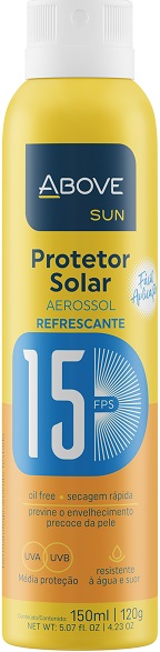 7899674021021 - PROTETOR SOLAR AEROSSOL FPS 15 ABOVE SUN FRASCO 150ML SPRAY