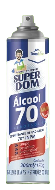 7899674030498 - ALCOOL AEROSSOL 70º DOM LINE 300ML