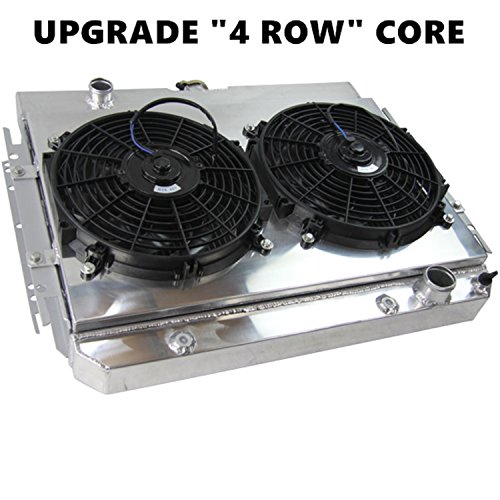 7899886459797 - PRIMECOOLING 4 ROW CORE ALUMINUM RADIATOR +FAN (12 INCHES DIA.) AND SHROUD FOR CHEVY BEL-AIR, IMPALA,CAPRICE MORE MODELS L6 /V8 ENGINE 1963-68