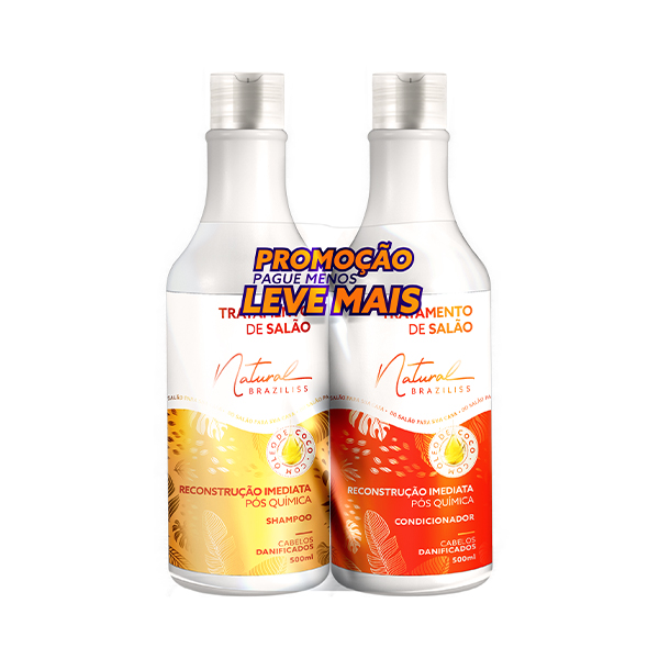 7899910905054 - SHAMPOO + COND.NATURAL BRAZILISS 500ML RECONST.IMED.