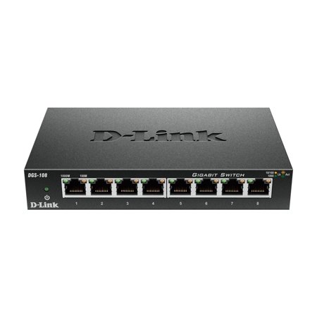 0790069285998 - DGS-108UNMANAGED 8-PORT 10/100/1000MBPS SWITCH