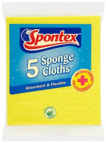 0790295174882 - SPONTEX SPONGE CLOTHS - 4 PACKS OF 5 (TOTAL 20 CLOTHS) BY SPONTEX
