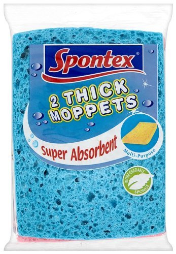 0790295345404 - SPONTEX THICK MOPPETS X 2 (PACK OF 6, TOTAL 12 MOPPETS) BY SPONTEX
