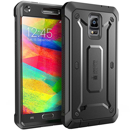 0790304517792 - SAMSUNG GALAXY NOTE 4 CASE, SUPCASE FULL-BODY RUGGED HYBRID PROTECTIVE COVER WITH BUILT-IN SCREEN PROTECTOR (BLACK/BLACK), DUAL LAYER DESIGN + IMPACT RESISTANT BUMPER